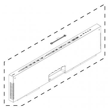 Ikea IUD8010DS3 Control Panel and Overlay (Black) - Genuine OEM