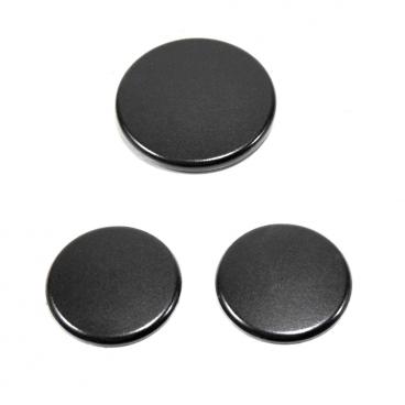 KitchenAid KDRS807XSP01 Burner Cap Set of 3 (Black) - Genuine OEM