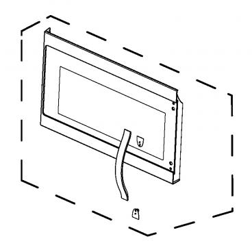 KitchenAid KMHS120EBL1 Door Frame Assembly (White) - Genuine OEM