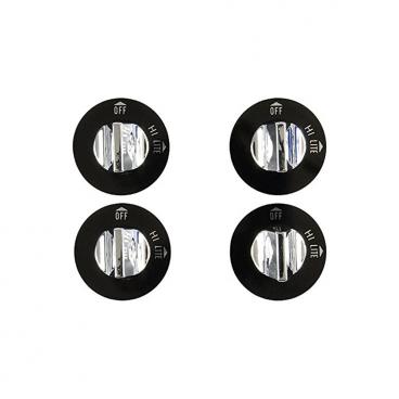 Magic Chef BT16JK-4T Range Burner Knob Kit (Black/Stainless) - Genuine OEM