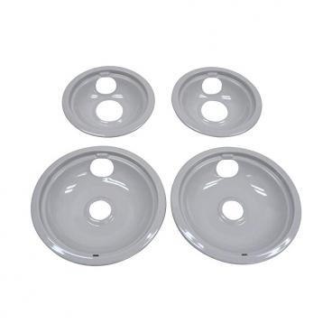 Whirlpool RE960PXVN1 Drip Bowl Kit (Two 6 Inch and Two 8 Inch) - Genuine OEM