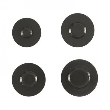 Whirlpool WFG361LVS3 Burner Cap Set (Black) - Genuine OEM
