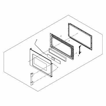 Frigidaire Part# 5304513450 Complete Door Assembly w/ PC Board (Stainless) - Genuine OEM