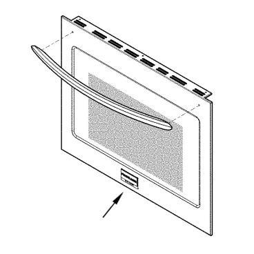 Frigidaire Part# 5304515547  Door Assembly w/Badge (Black/Stainless) - Genuine OEM