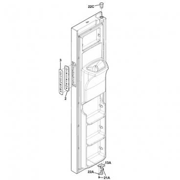 Frigidaire Part# 5304526133 Freezer Door Assembly (Black) - Genuine OEM