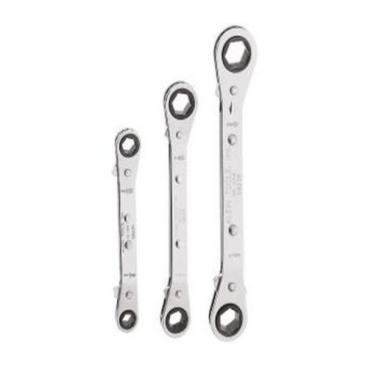 Klein Tools Part# 68244 Ratcheting Offset Box Wrench Set (OEM) 3-Pc. w/ Pouch