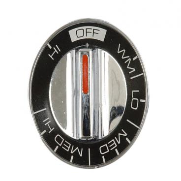 GE JB391GxJ1 Burner Control Knob (Chrome/Black) - Genuine OEM