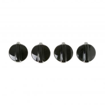 GE JGB910BEC3BB Burner Control Knob Kit (4 Pack) - Genuine OEM