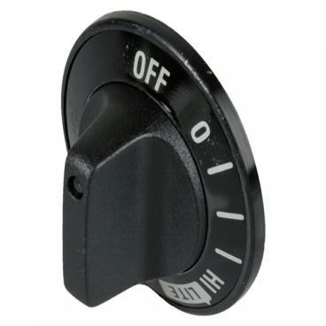 Hotpoint RGA624PF1WH Top Burner Knob (Black) - Genuine OEM