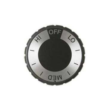 Hotpoint RS734GP3AD Burner Control Knob (Black/Chrome) - Genuine OEM