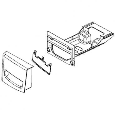 LG Part# AGL72949716 Dispenser Drawer Assembly - Genuine OEM