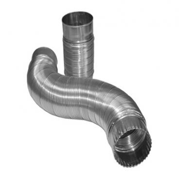 Deflecto Part# AM41 Semi-Rigid Vent Duct (OEM) A04 X 1 Inch With Connector