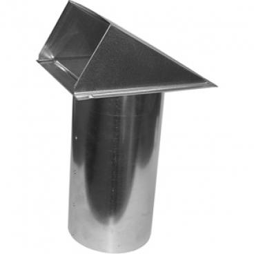 Deflect-o Part# GDV5 Galvanized Exhaust Vent with Tailpipe, 5in dia x 12in Pipe,Damper and Spring (OEM)