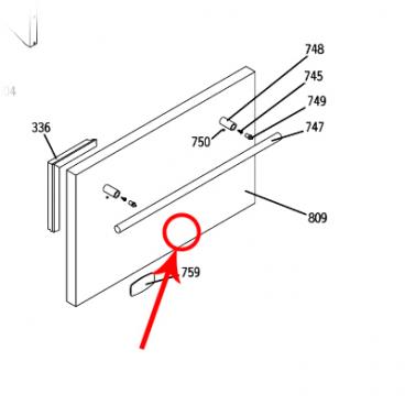 GE Part# WR21X10095 Drawer Door (OEM) Lower
