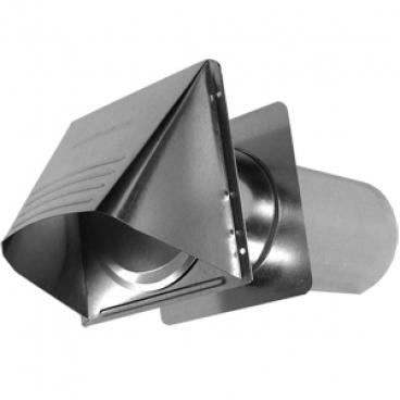 Deflect-o Part# GVH4 Galvanized Exhaust Vent with Tailpipe, 4in dia x 11in (OEM)