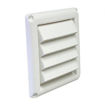 Deflecto Part# HSM4W/24 Fixed Louver (OEM) 4 Inch White
