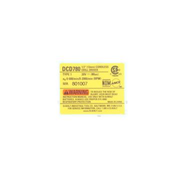 Dewalt Part# N078824 Name Plate - Genuine OEM