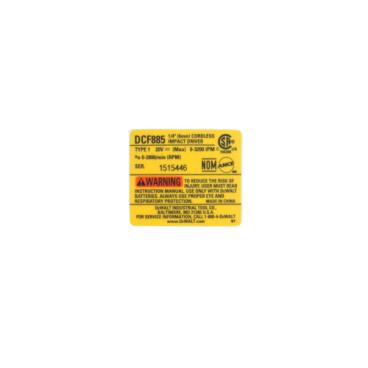 Dewalt Part# N080314 Name Plate - Genuine OEM