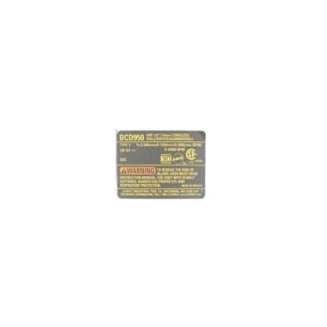 Dewalt Part# N155142 Rating Label - Genuine OEM