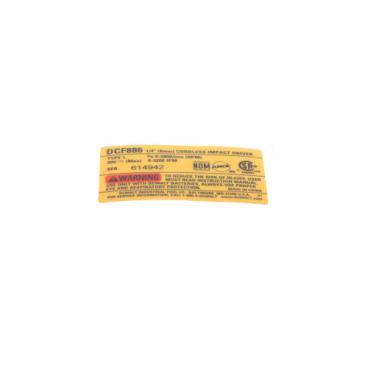 Dewalt Part# N200855 Rating Label - Genuine OEM
