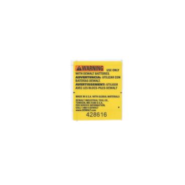 Dewalt Part# N449354 Warning Label - Genuine OEM