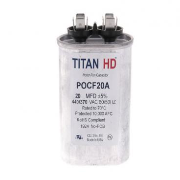 Packard Part# POCF20A Oval Run Capacitor (OEM) 20MFD,440/370V
