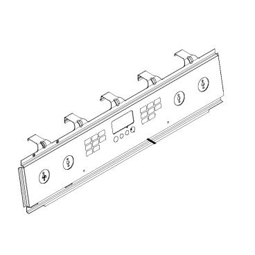 Whirlpool Part# W10655846 Overlay (White) - Genuine OEM