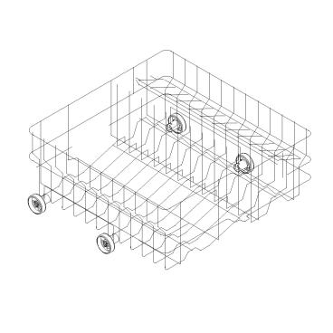 Whirlpool Part# W10717692 Dishrack (Upper) - Genuine OEM