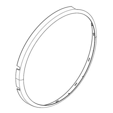 Whirlpool Part# W11038323 Door Outer Trim Ring - Genuine OEM