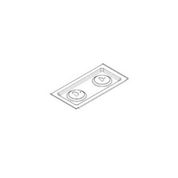 Whirlpool Part# W11328972 Right Cooktop Panel (Black) - Genuine OEM