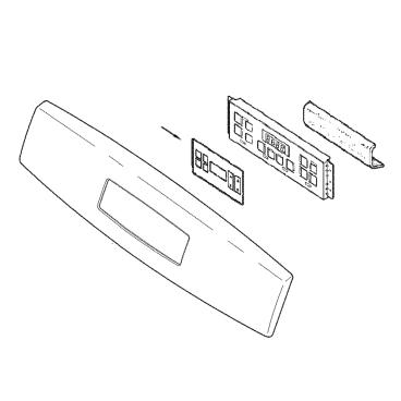 GE Part# WB07X26697 Control Panel Overlay - Genuine OEM