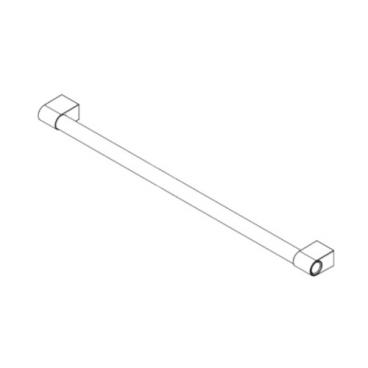 GE Part# WB15X35305 Handle with Logo (Stainless) - Genuine OEM