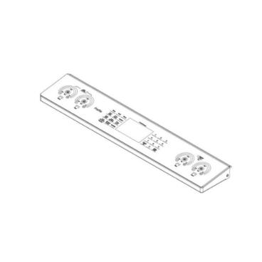 GE Part# WB27X40490 Control Panel Overlay (Stainless) - Genuine OEM