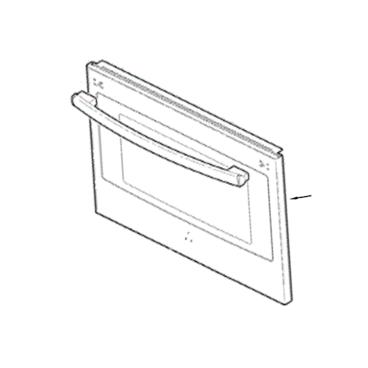 GE Part# WB56X25228 Bonded Door Panel Assembly (Lower, Black) - Genuine OEM