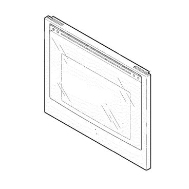 GE Part# WB56X28601 Outer Door Panel Assembly - Genuine OEM