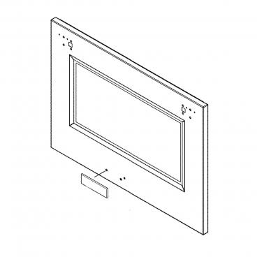 GE Part# WB56X28802 Outer Door Panel Assembly - Genuine OEM