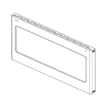 GE Part# WB56X31635 Stainless Steel Door Glass and Panel - Genuine OEM