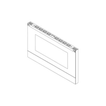GE Part# WB56X34745 Outer Door Glass (Stainless) - Genuine OEM