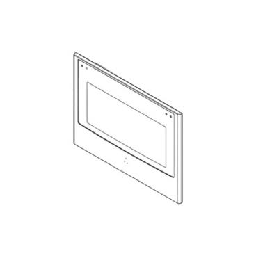 GE Part# WB56X34824 Outer Door Glass and Trim - Genuine OEM