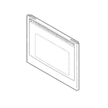 GE Part# WB56X37426 White Outer Door - Genuine OEM