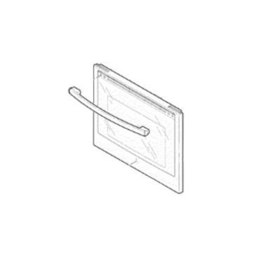 GE Part# WB56X37873 Stainless Outer Door - Genuine OEM