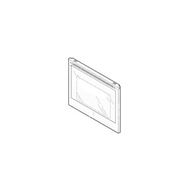 GE Part# WB56X38666 Stainless Outer Door - Genuine OEM