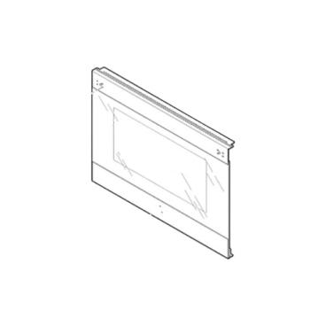 GE Part# WB56X43433 Outer Door Assembly (Lower/Stainless Steel) - Genuine OEM