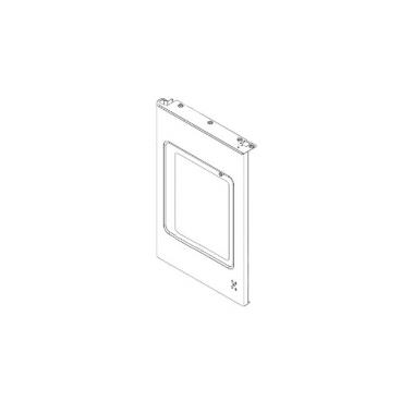 GE Part# WB56X43989 Left Outer Door (Stainless) - Genuine OEM