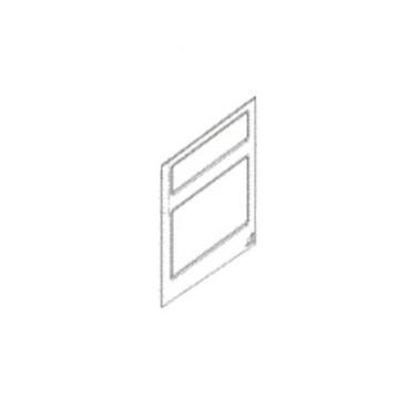 GE Part# WB56X44696 Outer Door Stainless - Genuine OEM
