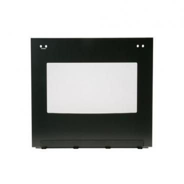 GE Part# WB57T10379 Door Glass and Trim (OEM) Black