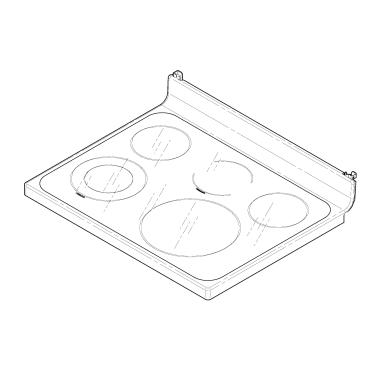 GE Part# WB62T10719 Main Glass Cooktop - Genuine OEM