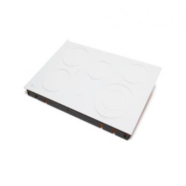 GE Part# WB62T10777 Maintop Glass Assembly (OEM) White