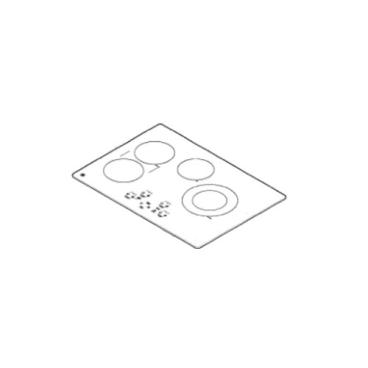 GE Part# WB62X24124 Main Top Glass Assembly - Genuine OEM