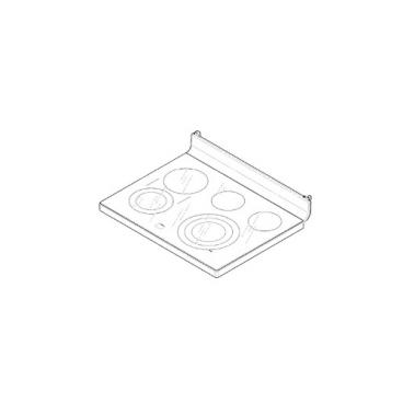 GE Part# WB62X25276 Rangetop Glass Assembly - Genuine OEM